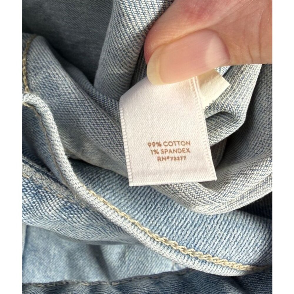 LC Lauren Conrad Jean Jacket Size Small Light Wash Belted Hem Cropped - Picture 10 of 10